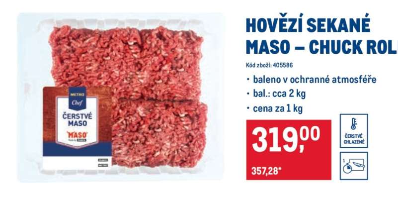 HOVĚZÍ SEKANÉ MASO – CHUCK ROL