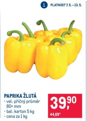 Paprika žlutá