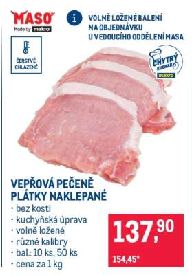 VEPŘOVÁ PEČENĚ PLÁTKY NAKLEPANÉ