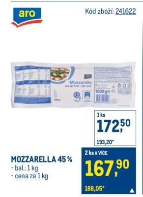 Mozzarella 45 %