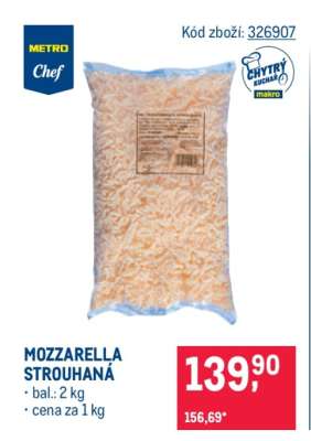 Mozzarella strouhaná