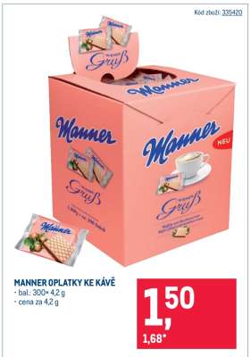 Manner oplatky ke kávě