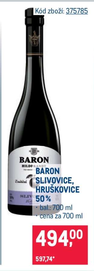 BARON SLIVOVICE, HRUŠKOVICE 50 %