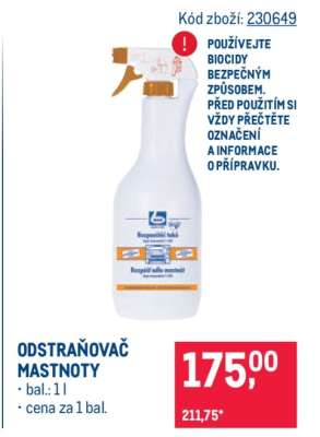 Odstraňovač mastnoty