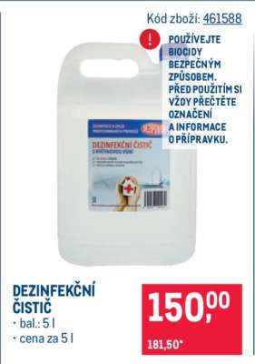 DEZINFEKČNÍ ČISTIČ