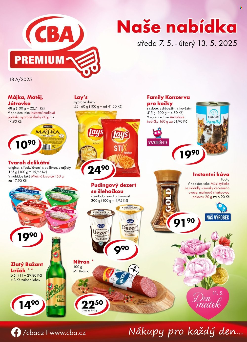 Leták CBA Premium - 7.5.2025 - 13.5.2025. Strana 1