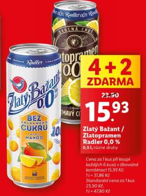 Zlatý Bažant / Zlatopramen Radler 0,0 %