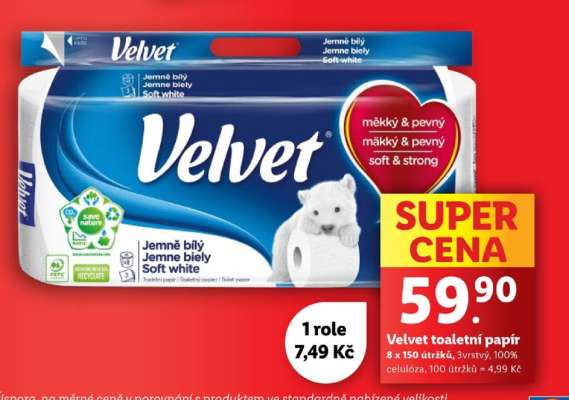 Velvet Toaletní papír