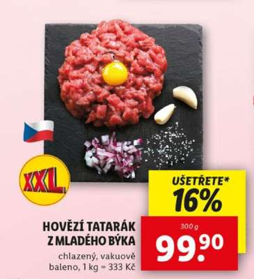 HOVĚZÍ TATARÁK Z MLADÉHO BÝKA