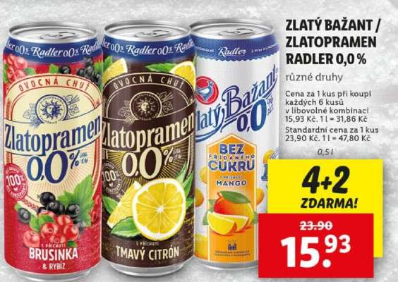 Zlatý Bažant / Zlatopramen Radler 0,0 %