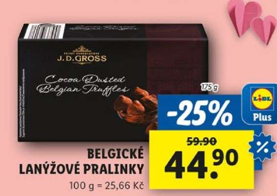 BELGICKÉ LANÝŽOVÉ PRALINKY