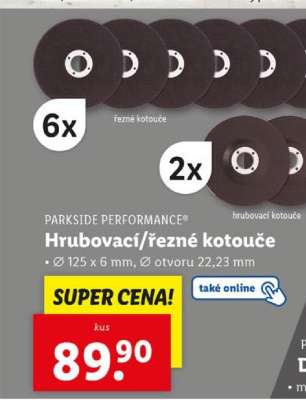 PARKSIDE PERFORMANCE Hrubovací/řezné kotouče