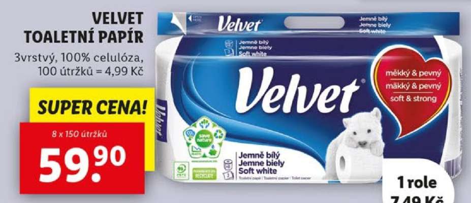 Velvet Toaletní papír