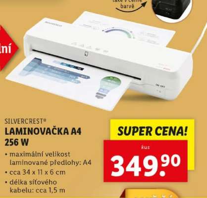 SILVERCREST Laminovačka A4 256 W