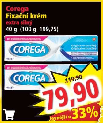 Corega Fixační krém extra silný