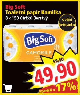 BIG SOFT TOALETNÍ PAPÍR KAMILKA
