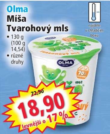 Olma Míša tvarohový mls