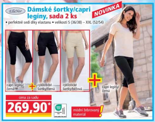 Dámské šortky/capri legíny, sada 2 ks