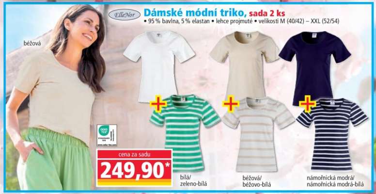 Dámské módní triko, sada 2 ks