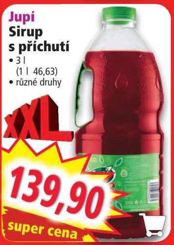 Jupí Sirup s příchutí