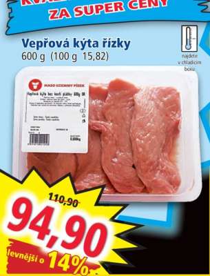 Vepřová kýta řízky