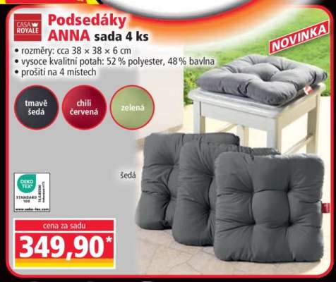 Podsedáky ANNA sada 4 ks