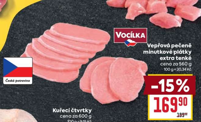Vepřová pečeně minutkové plátky extra tenké