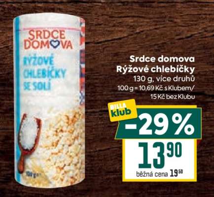 Srdce domova Rýžové chlebíčky