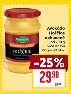 Avokádo Hořčice ochucené