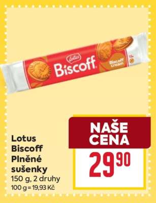 Lotus Biscoff Plněné sušenky