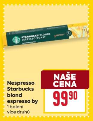 Nespresso Starbucks blond espresso