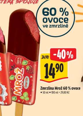 Zmrzlina Mrož 60 % ovoce