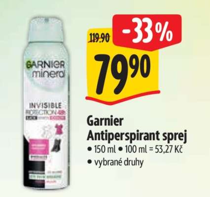 Garnier antiperspirant sprej