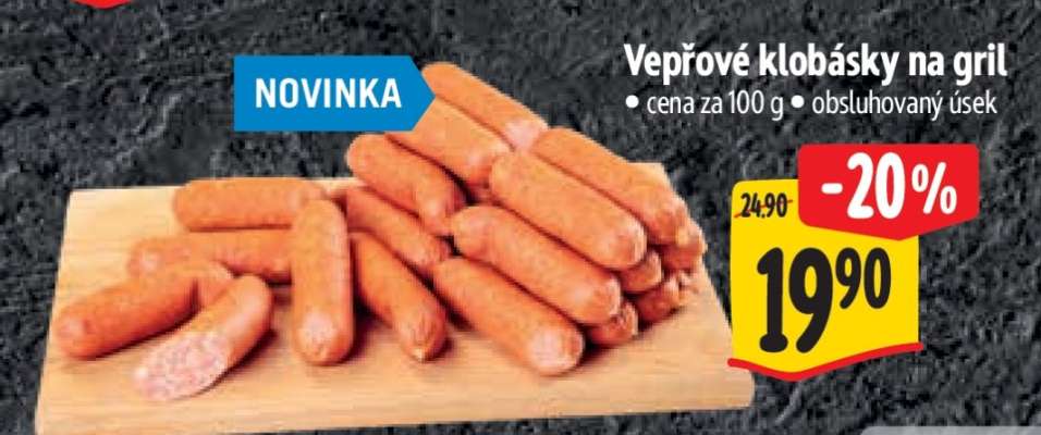 Vepřové klobásky na gril