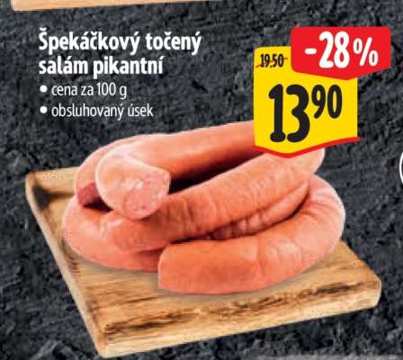 Špekáčkový točený salám pikantní
