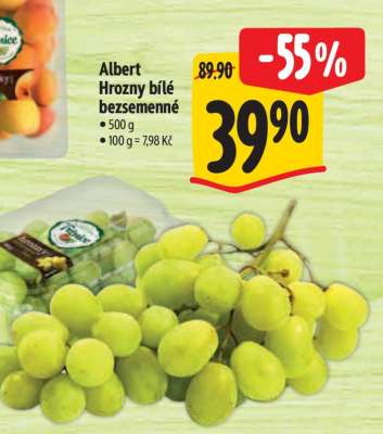 Albert Hrozny bílé bezsemenné