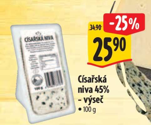 Císařská niva 45% - výseč