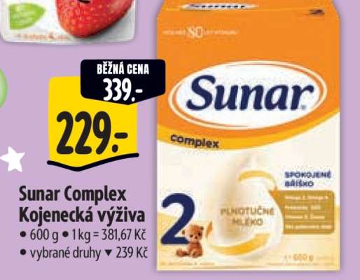 Sunar Complex kojenecká výživa