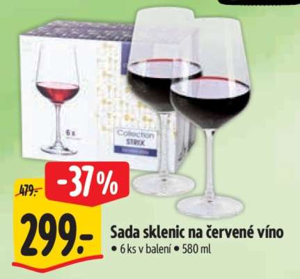 Sada sklenic na červené víno