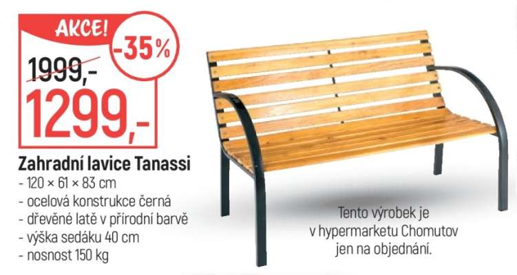Zahradní lavice Tanassi