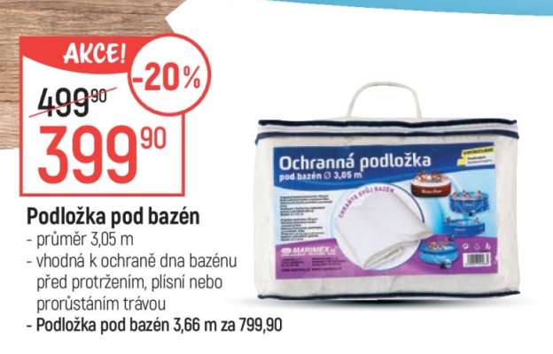 Podložka pod bazén