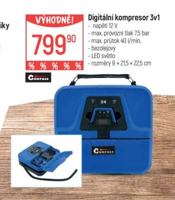 Digitální kompresor 3v1