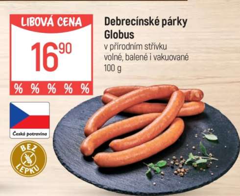 Debrecínské párky Globus