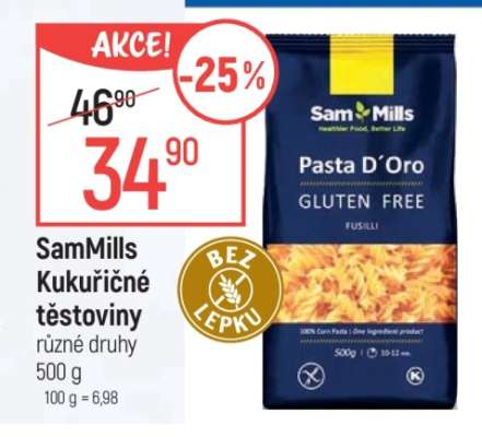 SAMMILLS Kukuřičné těstoviny