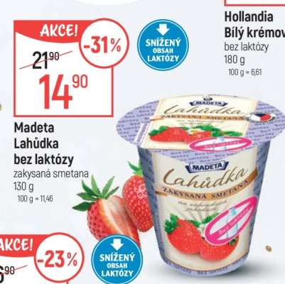 Madeta Lahůdka bez laktózy zakysaná smetana