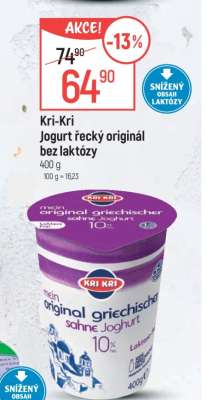Kri-Kri Jogurt řecký originál bez laktózy