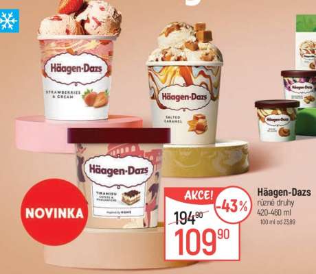 Häagen-Dazs různé druhy