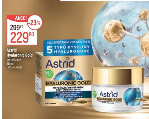 Astrid Hyaluronic Gold denní krém