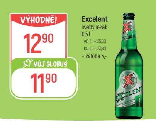 Excelent světlý ležák 0,5 l