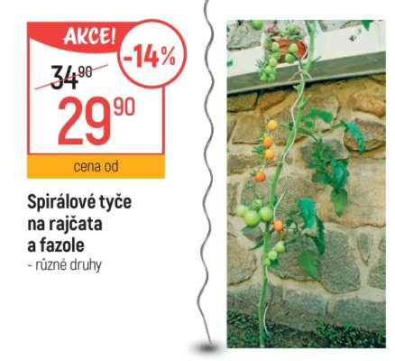 Spirálové tyče na rajčata a fazole